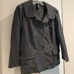 Charcoal Gray Denim Carole Little Jacket